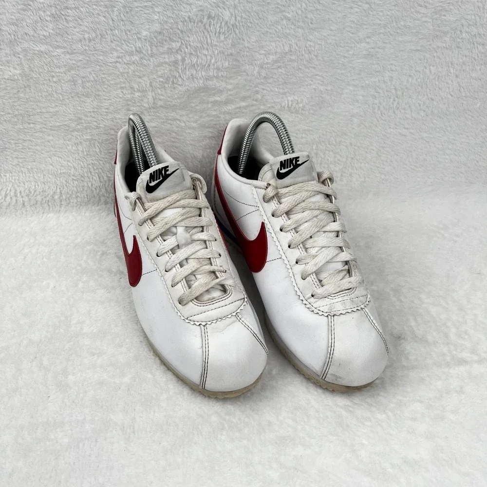 Nike Cortez Shoes Womens 7.5 Leather Lace Up Sneaker Classic Forrest Gump Tennis